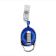 16-460B Jojo transparent-blau aus Kunststoff Karabinerhaken Textillasche und Gürtelclip