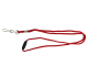 16-810R Lanyard rouge rond avec break-away et crochet métallique